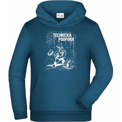 Králík technické podpory, V2, bílý tisk mikina