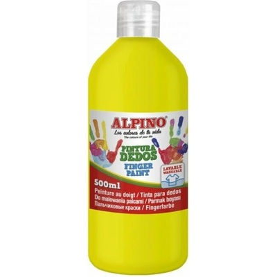 Fľaša prstových farieb 500 ml svetlo žltá