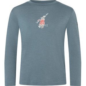 super. natural Детска блуза с дълъг ръкав super. natural Kid's Bunny L/S Merino longsleeve - Stormy Weather / Various - размер 110 (EU) (704-6176-0212)