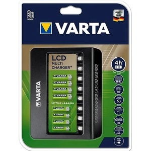 VARTA lcd multi charger+ Зарядно устройство за батерии 240v, led дисплей, ЧЕРНО 57681 (57681) Зарядно за батерии