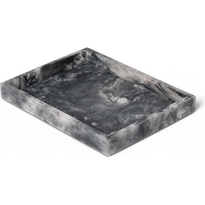 ferm LIVING Podnos Mist Charcoal 15x20 cm čierny