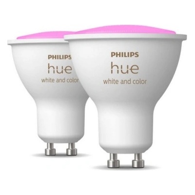 Philips LED žárovka GU10 Hue 2ks 4,3W 50W White and Color Ambiance 2000-6500K/RGB stmívatelná 8719514340084