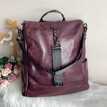 Image 1 of Кожена Чанта Раница Бордо - Модел 311