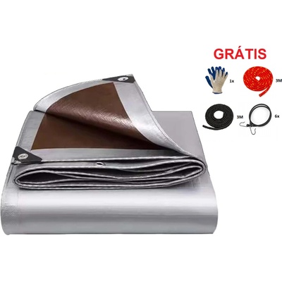 Jaks Krycia plachta 10 m x 12 m 210 g/m² hnedo strieborná