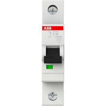 ABB Автоматичен прекъсвач ABB S201-C50 - 1 P, 50 A, 6 kA (2CDS251001R0504)
