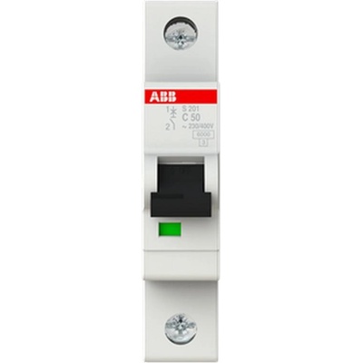 ABB Автоматичен прекъсвач ABB S201-C50 - 1 P, 50 A, 6 kA (2CDS251001R0504)