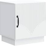 vidaXL Нощно шкафче Бяло 43 x 34, 5 x 47 см Инженерна дървесина (895255)