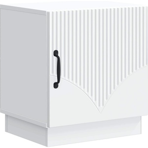 vidaXL Нощно шкафче Бяло 43 x 34, 5 x 47 см Инженерна дървесина (895255)