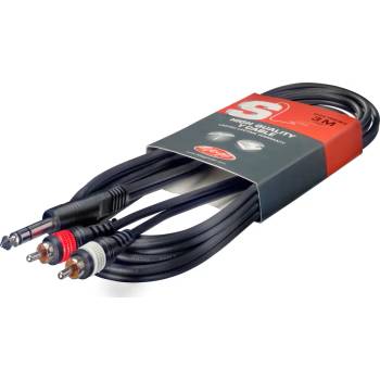 Stagg Кабел готов стерео жак - 2 чинча stagg - Модел syc3/ps2cm e 3 метра