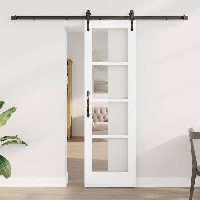 vidaXL Преплъзваща се врата ORKDAL Бяло 61 x 198, 5 см (3332462)