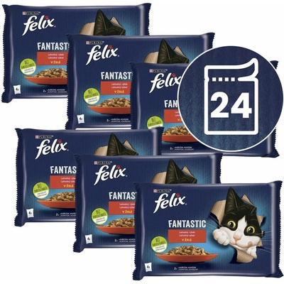 Felix Fantastic hovězí kuře v želé 24 x 85 g