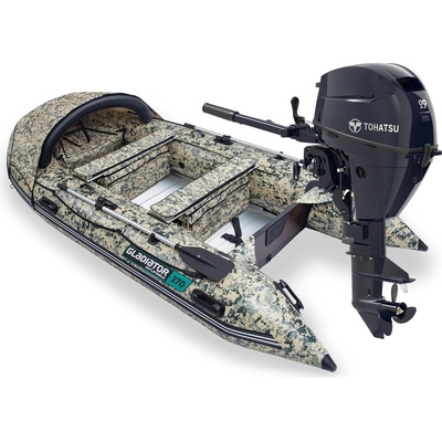 Gladiator C370 AL CAMO a Tohatsu MFS9,9CY S