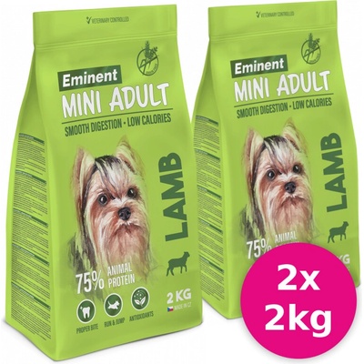 Eminent Dog Mini Adult Lamb 2 x 2 kg