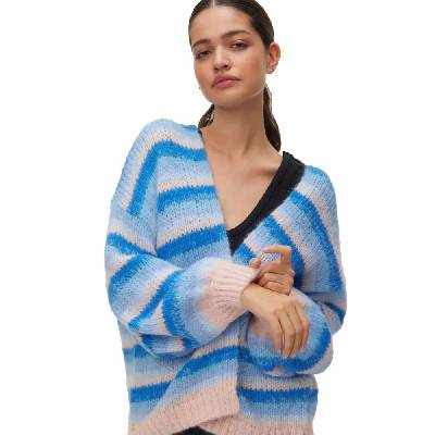 Жилетка Vero moda Maybe Stripe Open cardigan - Blue (Cashmere Blue / Nebulas Blue / Alaskan Blue / Chintz Rose / Brunnera Blue)
