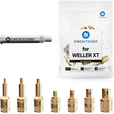 CNC Kitchen Spájkovacie hroty + adaptér Weller XT - 1 sada