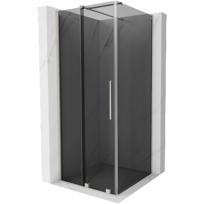Mexen Velar плъзгаща душ кабина 100 x 100 см, графит, четкан никел - 871-100-100-41-97 (871-100-100-41-97)