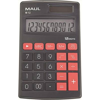 MAUL Kapesní kalkulačka M12 - 12 míst, černá
