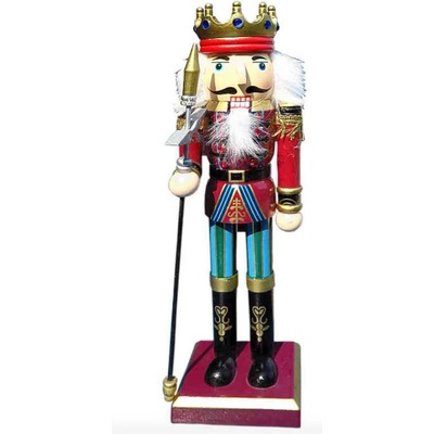 TifanTex drevený Luskáčik so žezlom kráľ 30cm