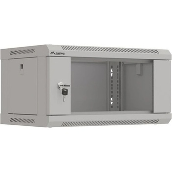 Lanberg Комуникационен шкаф Lanberg WF03-5304-10S, 19", 4U, 28.1 x 35 x 54 cm, товароносимост до 60кг, сив (WF03-5304-10S)