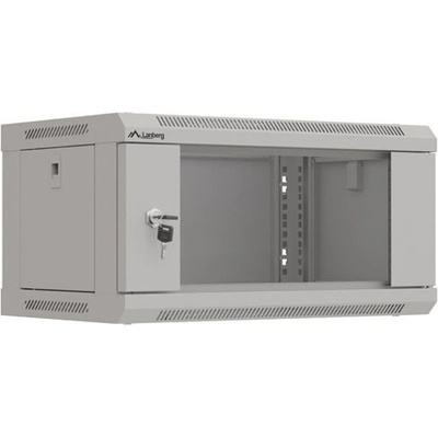 Lanberg Комуникационен шкаф Lanberg WF03-5304-10S, 19", 4U, 28.1 x 35 x 54 cm, товароносимост до 60кг, сив (WF03-5304-10S)