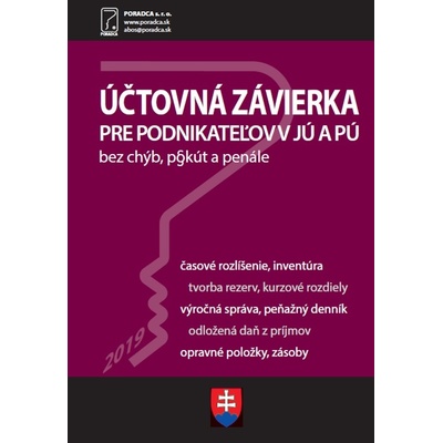 Účtovná závierka pre podnikateľov v PÚ a JÚ za rok 2019