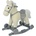 Chipolino Плюшено конче-люлка Chipolino - С колела, бяло (RHWL02403WHITE)