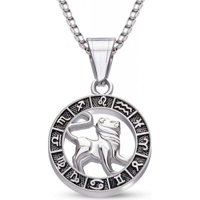 Biju Řetízek z chirurgické oceli + přívěsek znamení lev 3002216-7