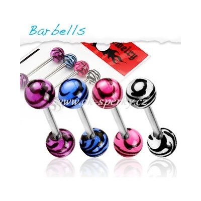 Piercing do jazyka z chirurgické oceli VB-007