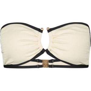 Seafolly Дамско бикини горнище Seafolly Women's Beach Bound Ring Front Bandeau Bikini top - Ecru - размер 40 (EU) (150-4244-0215)