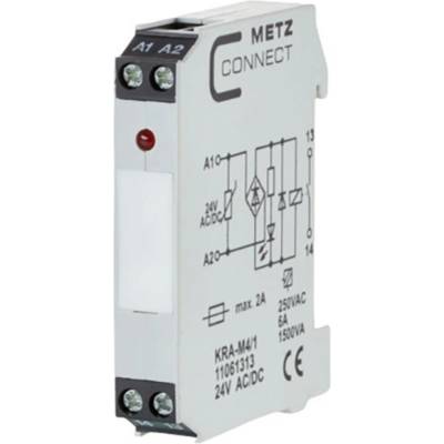 Spojovací modul 24, 24 V/AC, V/DC (max) 1 spínací kontakt Metz Connect 11061313 1 ks