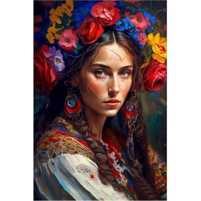 Norimpex - Puzzle Diamant painting: Slavic woman 30x40 cm - 1 - 39 piese