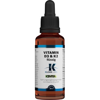 KLEAN LABS Витамин d3 и k2 течност - 25 мл