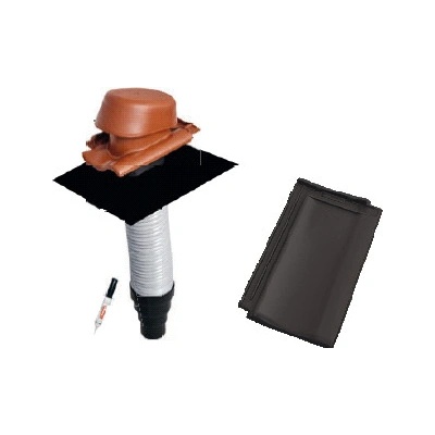 Tondach Stodo / Contiton 12 Komplet odvětrání kanalizace engoba černá