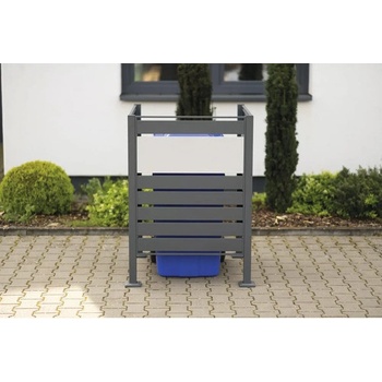 Westmann Planum 1 kovový box na odopadkové koše 1 x 240L 80 x 80 x 120 cm, antracit
