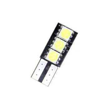 Лед крушки тип T10 с 3 SMD диода от една страна - Canbus