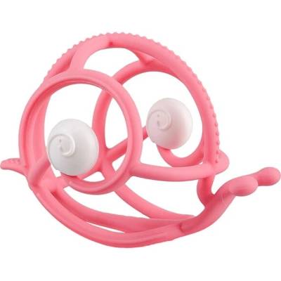 Mombella gryzák s chrastítkem šnek pink
