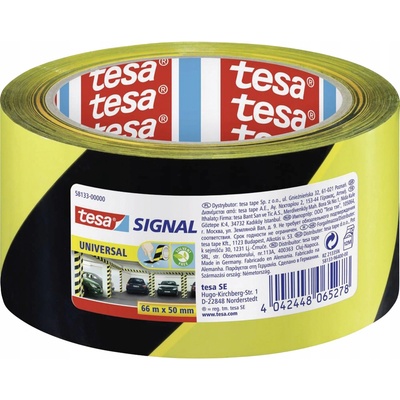 Tesa Signál páska 50 mm x 66 m čierna žltá