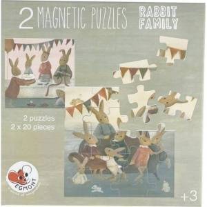 Egmont Magnetic Puzzle Rabbit Family
