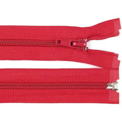 Pro Háčkování Spirálový zip No 5 dělitelný 50 cm červený