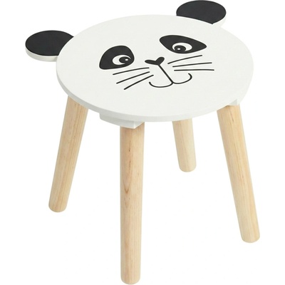 Home Styling Collection Dřevěná dětská stolička SAFARI s motivem myšky 28 cm bílý – Sleviste.cz