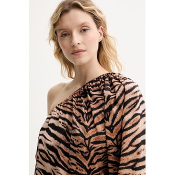 The Sleeper Памучна блуза The Sleeper дамска в кафяво с десен GATP06A003N (GATP06A003N)