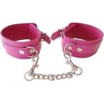 Rouge Leather Wrist Cuffs Pink