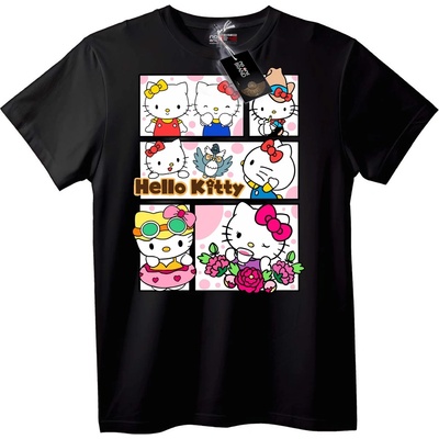 NOONEBRAND Тениска Hello Kitty Многопанелна - S, White