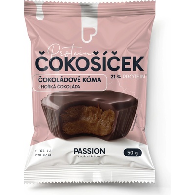 Passion nutrition Passion Proteinový čokošíček Čokoládové kóma v hořké čokoládě 50 g