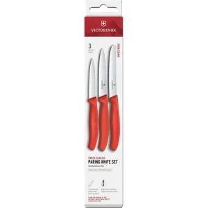 Victorinox Комплект Victorinox Swiss Classic, три ножа с право и назъбено острие, червени (6.7111.34C1)
