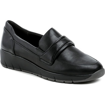 Jana 8-24666-43 černé dámské mokasíny šíře H
