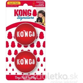 Kong Hračka guma Signature loptu 2 ks S