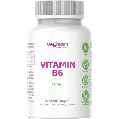 Vegmart Vitamín B6 12 mg 90 kapsúl
