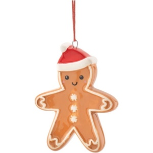Sass & Belle Керамична Коледна украса 6 cm Gingerbread - Sass & Belle (XDCXM059)