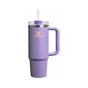 STANLEY 1913 Quencher H2.0 Flowstate Drinking Bottle with Straw 0.89L - Thermo Mug Cools for 9 Hours - 40 Hours Ice Cooled - Thermos Bottle BPA Free - Stainless Steel Drinking Cup - Periwinkle Shimmer - 10000